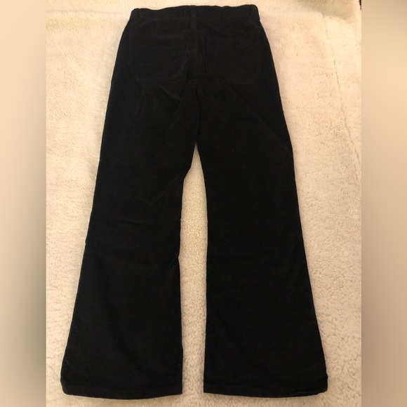 J. Crew Billie Demi Boot Crop Black Velvet Pants Size 26 - Picture 5 of 10